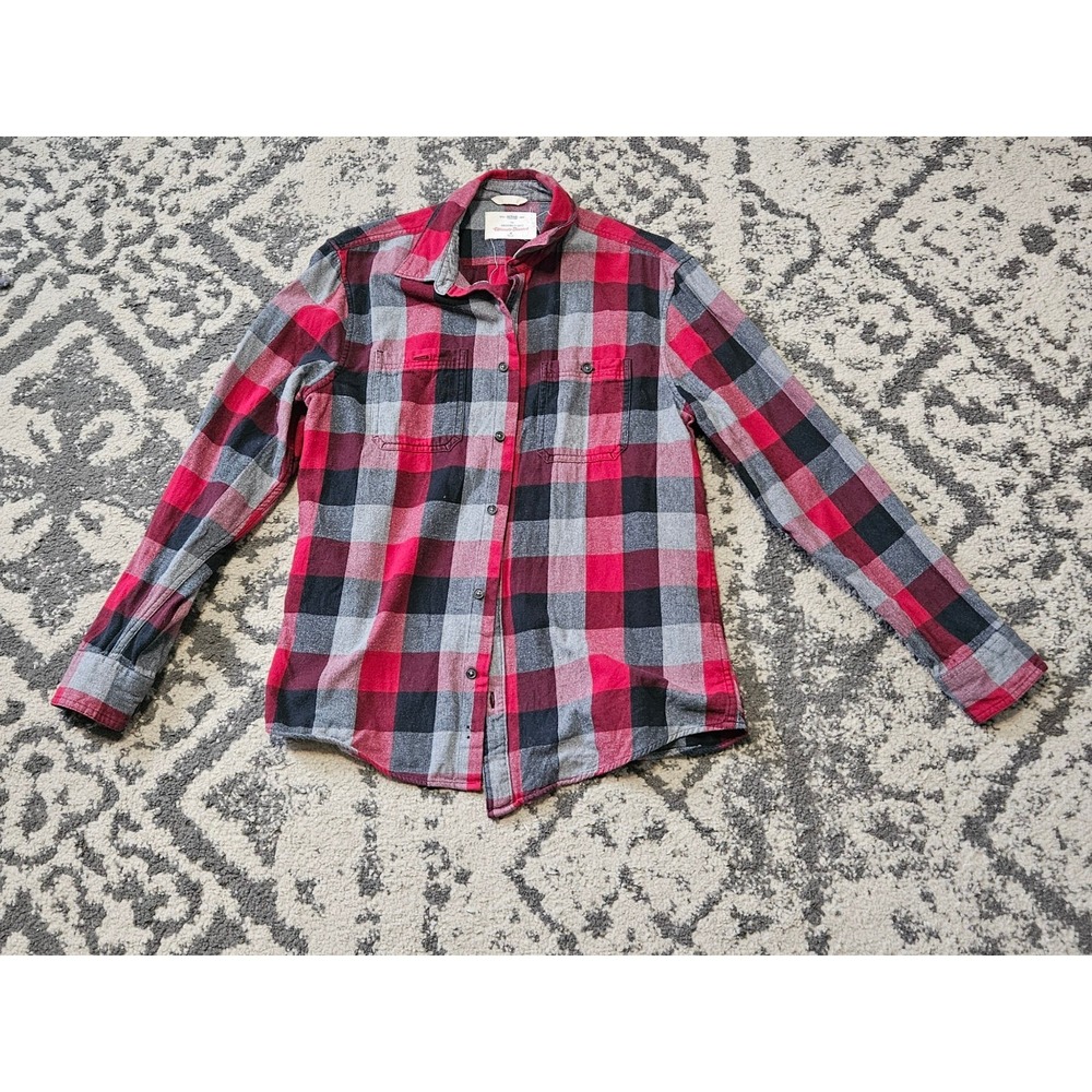 Urban Pipeline Flannel Red And Grey Flannel Shirt Size Medium